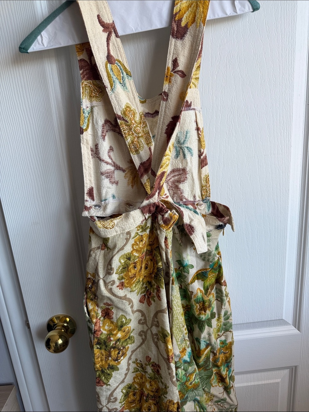 Floral Cream Wide-Leg Jumpsuit - Picture 4 of 4